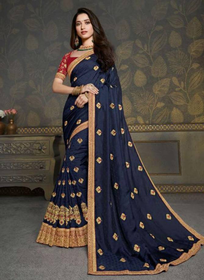 JOH RIVAAJ JHALAK VOL 53 Fancy Latest Designer Wedding Wear Vichitra silk Embroidery Work Heavy Stylish Saree Collection